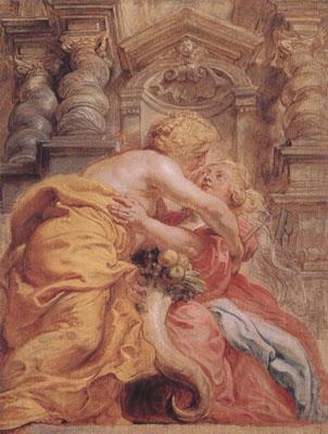 Peter Paul Rubens Peace and Plenty Embracing (mk01) Spain oil painting art